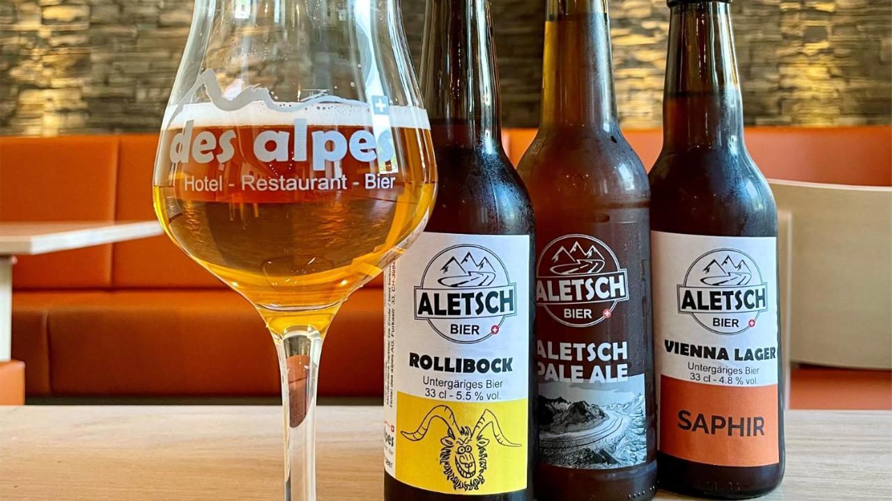 Boutique Und Bier Hotel Des Alpes Fiesch Eksteriør bilde